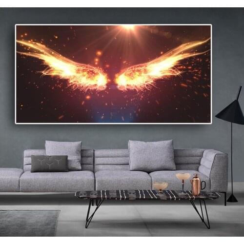 5D round DIY Diamond Embroidery Abstract Black Gold Flaming Feather Wing Full Drill Square Diamond Painting Rhinestone Pictures