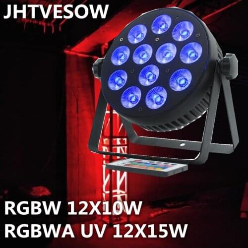 6pcs /lot disco par led 12x12w rgbwa uv or 8w rgbw 4in1 led par light 50w led par 64 dj slim par