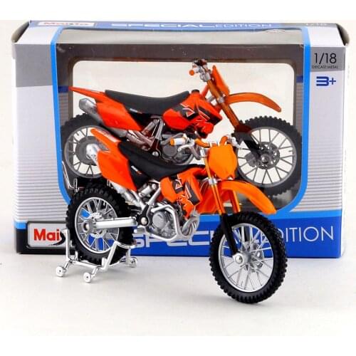 Free Shipping/Maisto Toy/Diecast Metal Motorcycle Model/1:18 Scale/KTM 525 SX SuperCross/Educational Collection/Gift For Kid
