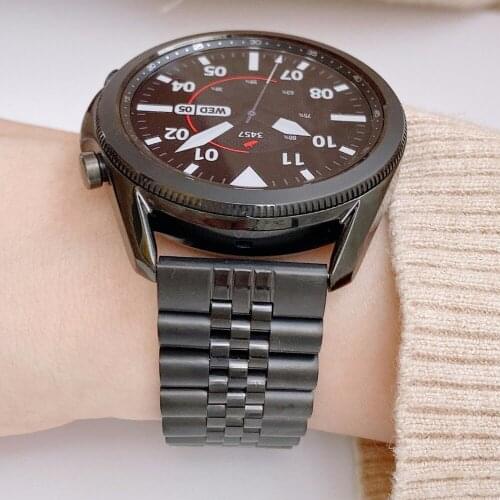 22mm Stainless Steel Bracelet For Samsung Galaxy Watch 3 45mm Band Huawei Watch 3 GT 2 Pro 46mm Strap For Galaxy Watch 46mm