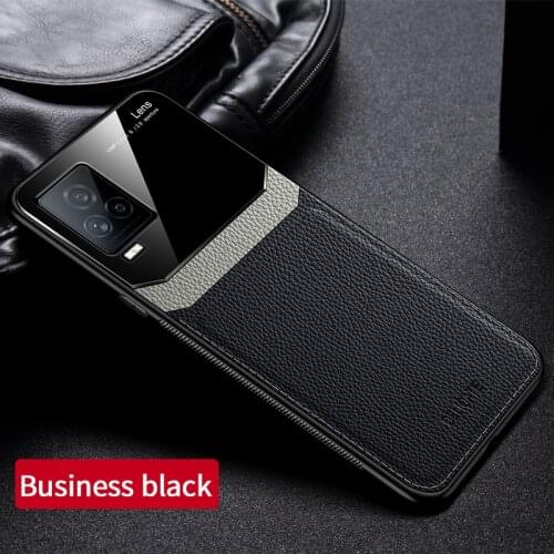 Case for IQOO 7 Shockproof Leather Lens Glass Hard Case Cover for IQOO7 Couqe Fundas