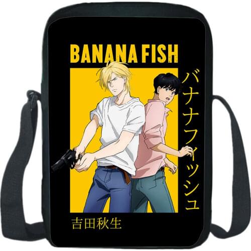 Anime Banana Fish Crossbody Bags Travel Adjustable Shoulder Bag Students Bookbag Teens School Daypacks Boys Girls Messenger Bag