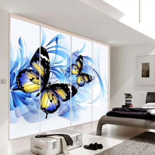 Photo Wallpaper Modern Abstract Art Beautiful Romantic Blue Butterfly 3D Stereo Mural Living Room Bedroom TV Backdrop Wall Paper