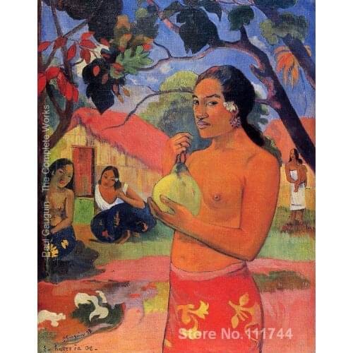 Fine art modern Ea Haere La Oe Aka Where Are You Going by Paul Gauguin paintings Hand painted High quality