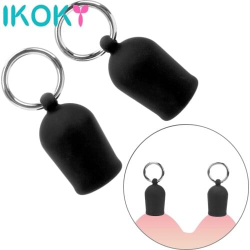 IKOKY Nipple Sucker Silicone Breast Massager Milk Sucking Device Dual Suction Cup Nipple Stimulator Female Breast Enlarger Pump