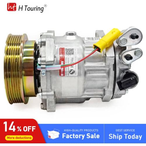For sanden sd7c16 AC Compressor PEUGEOT 407 607 CITROEN C5 C6 9656572180 9648138780 9663315580 9670022480 6453VJ 6453XW 6453SH