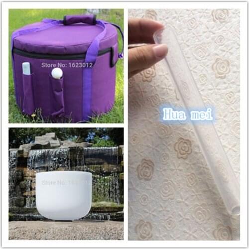12Inch C Quartz Frosted Crystal Singing Bowl 432Hz with Carry Bag,O-Ring and Mallet