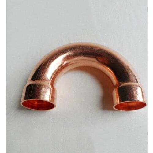 Copper 180 Elbow Plumbing Pipe Fitting Water Gas Oil Scoket Weld Coupler End Feed 180 Deg 9.52mm