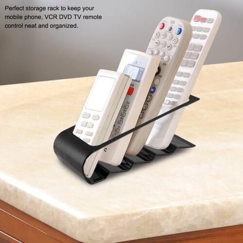 Desktop Plastic Phone VCR DVD TV Step Remote Control Holder Storage Rack Organizer