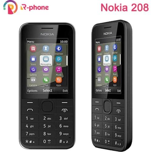 Refurbished Original NOKIA 208 Single Sim Version Phone GSM Good Quality Unlocked Mobile Phone