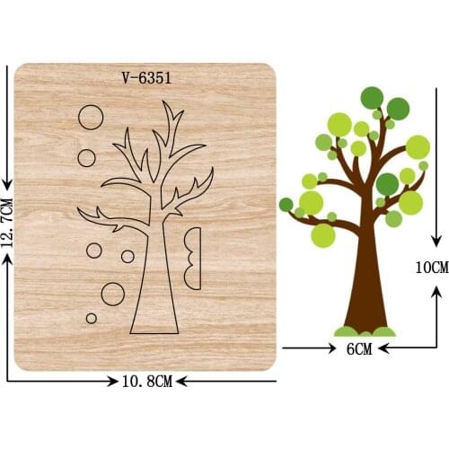 New tree wooden dies cutting dies for scrapbooking Multiple sizes V-6351