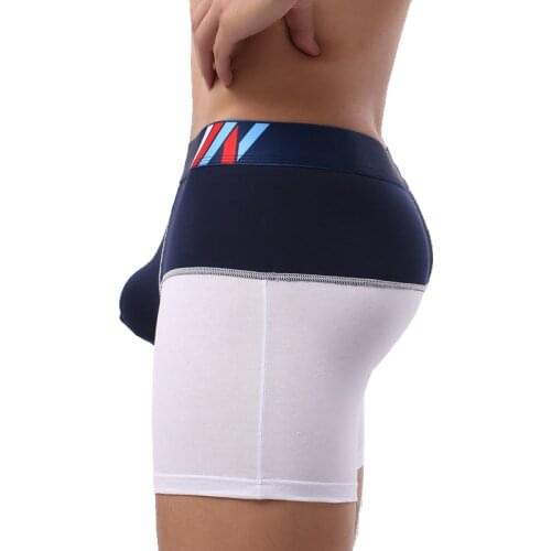 New Mens Long Boxer Shorts 95% Cotton Underwear Sports Fitness Shorts Sexy Long-legged Boxers Comfortable Men Panties Underpants