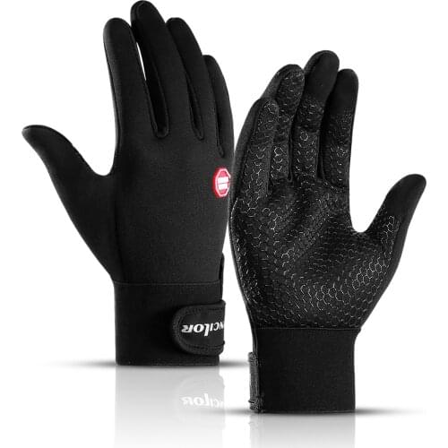 Autumn and Winter Outdoor Sports Men and Women Waterproof Windproof Warm Gloves Riding Touch Screen Zipper Ski Full Finger Glove
