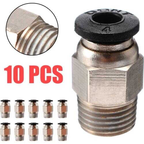 3D Printer Pneumatic Connector Bowden Extruder V6 J-head Hotend PC4 Straight Tube Quick Coupler J-head Fitting Connectors