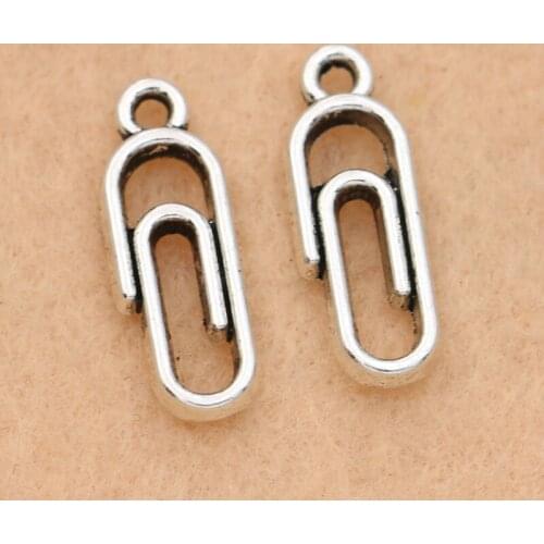 10pcs Antique Silver Plated Shaped Pin Charm Pendant fit Bracelet Necklace Jewelry DIY Making Accessories 19X8mm