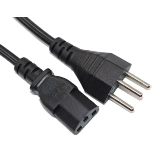 Swiss Power Cable Switzerland IEC C13 AC Power Extension Cord 1.5m 18AWG For Desktop PC Computer Monitor Epson Printer Sony TV