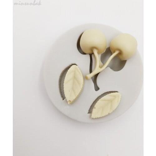 Minsunbak Mini Cherry Silicone Mould Birthday Cake Fondant Tool DIY Chocolate Baking Tools