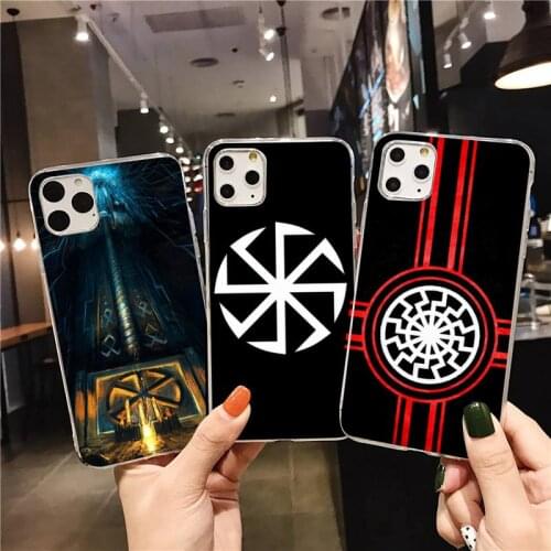 Slavic symbol Kolovrat Phone Case for iphone 12 pro max mini 11 pro XS MAX 8 7 6 6S Plus X 5S SE 2020 XR cover