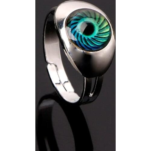 Eye Shape Color Change Mood Ring Emotion Feeling Temperature Rings Women