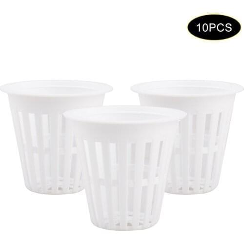 10 Pcs Vegetable Seedling Basket Plastic Net Cup Soilless Cultivation Mesh Pot
