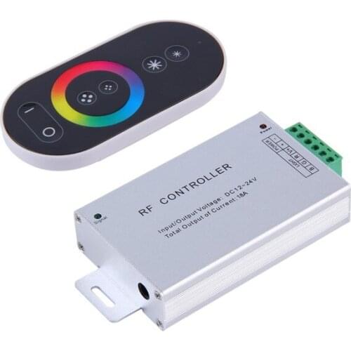 2017 New Useful 6-Key RGB DC 12-24V Touch Panel Aluminum Wireless LED RF Remote Controller Brand New
