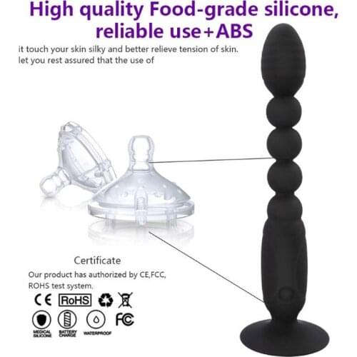 7 Speeds G Spot Massage Vibrator Anal Plug Sex Toys for Gay Women Anal Toys Vibrating Silicone Plug Clitoris Stimulator