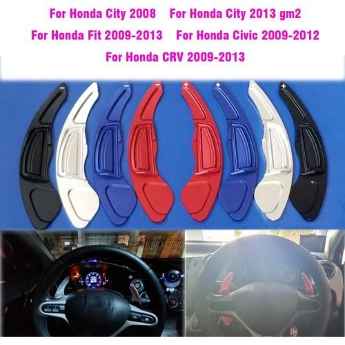 Aluminum Car Steering Wheel Paddle Shift Extend Extension Shifter For Honda City 2008-2010 Civic 2009-2012 Fit CR-V 2009-2013