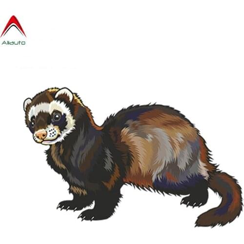 Aliauto Animal Car Sticker Cartoon Ferret Vinyl Decal Laptop Travel Luggage Waterproof Automobiles Accessories,13cm*6.5cm