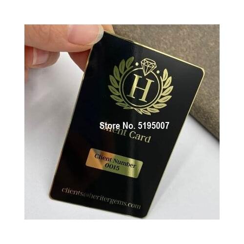 Custom Shiny Gold Plated Laser Cut Visiting Card Metal Business Cards
