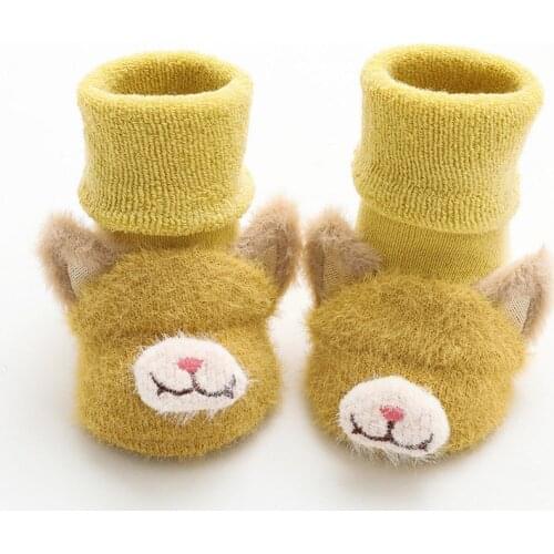 Baby Winter Cotton Anti Slip Long Socks Kid Child Toddler Newborn To 3 Years Boy Girl Warm Terry Thermal Animal Knee High Sock