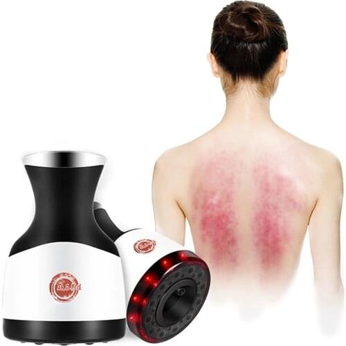 Electric Infrared Scraping Massager gua sha Heating Moxibustion Tank Negative Pressure Stone Household Beauty Vacuum Cup