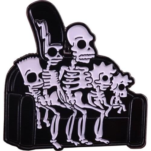 Halloween Arts Gothic Skull Hard Enamel Pins Brooches Women Men Lapel Badges Backpack Collar Fashion Jewelry Gifts For Kids
