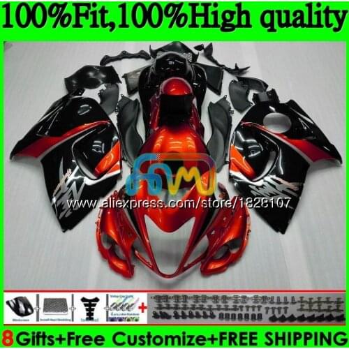Injection For SUZUKI Hayabusa GSXR1300 08 09 10 11 12 56BS.9 Orange black GSX-R1300 GSXR 1300 2008 2009 2010 2011 2012 Fairing