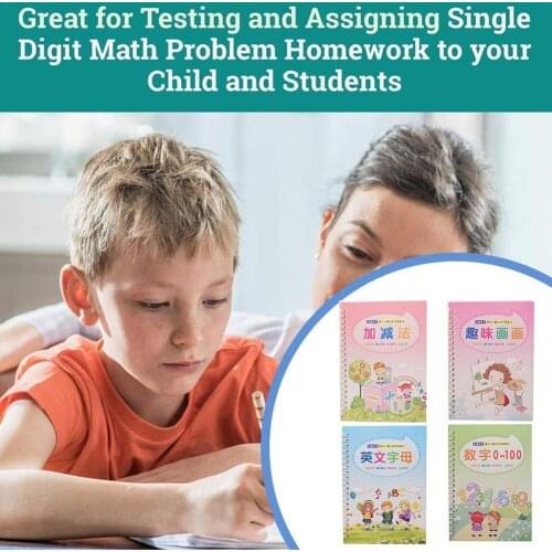 4/8pcs Writing Paste Children Books Calligraphy Handwriting Kids Learning Copybook Word Educational Set Copybook English A6U9