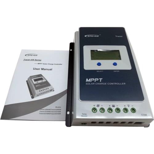EPever 30A MPPT Solar Charge Controller Tracer 3210A 12V 24V Auto Work 100VDC input with Remote Meter MT50