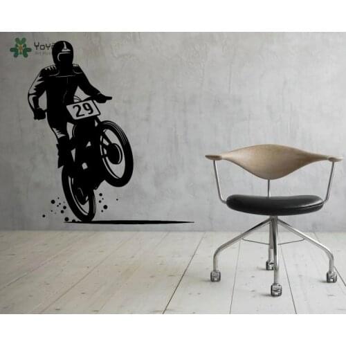 Creative Cool Bike Wall Stickers For Kids Rooms Wall Decal Playroom Modern Livingroom Decor Home Interior Removable DIY ArtSY305