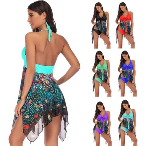 Sexy two-piece Tankini swimwear wife May female beach sexy dress bikini print Tankinis push up swimsuit female female Biquinis