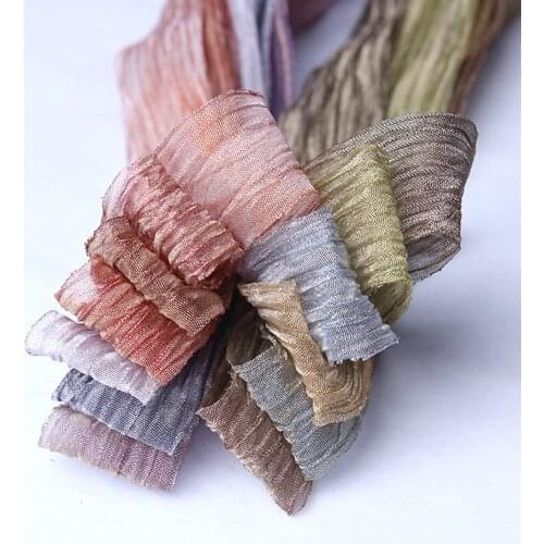 Christmas Tree Polyester Ribbon Wire Edge Roll Wrapping For Hairbows Bundle Floral Bouquet Wedding Decoration Bow Lot
