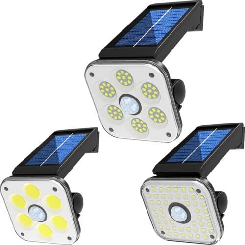 Solar Lights Outdoor, 48SMD, 54SMD, 54COB, 32LED Solar Powered Porch Lights with 2400mAh Battery, Wall Mount Security Lighting