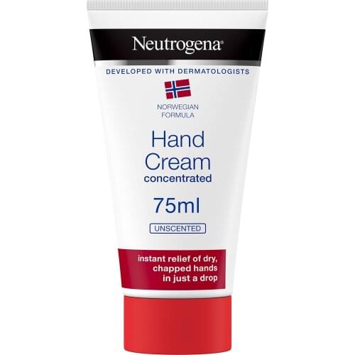 Neutrogena Norwegian Formula Dry Hand Cream Concentrated Unscented For 75 Ml Immediate And Lasting Relief