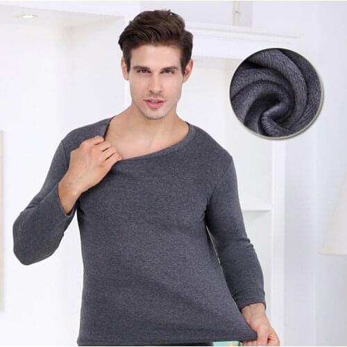 2019 New Thermal Underwear Mens Long Johns Men Autumn Winter Shirt+pants Sets warm Thick Plus Velvet SizeL-2XL