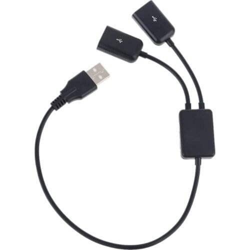 2020 New USB OTG Hub Cable USB 2.0 Male to Double Female Plug Adapter Converter Cord Line