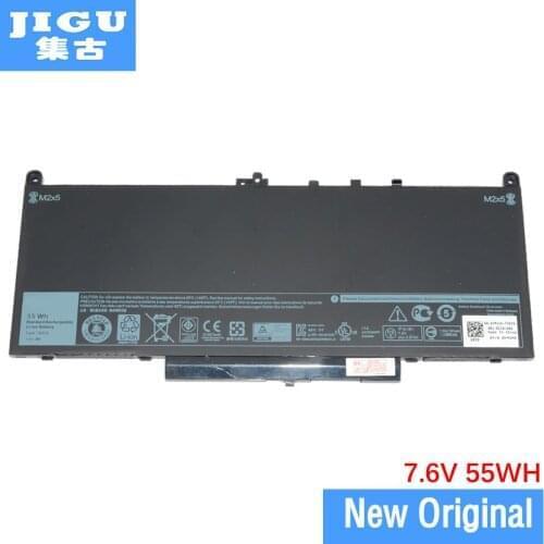 JIGU Original New MC34Y J60J5 Laptop Battery For Dell Latitude E7470 0MC34Y E7270 E7260 Battery 7.6V 55WH J60J5