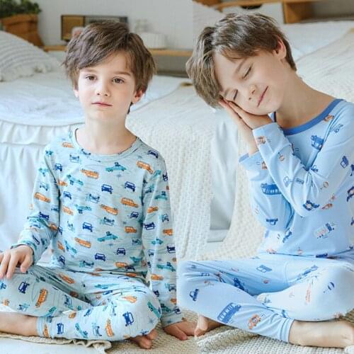 Autumn Winter Pajamas Set For Big Boys Girls Pyjamas Kids Nightwear Childrens Sleepwear Long Sleeve Baby Clothes 2 4 6 8 10 12Y