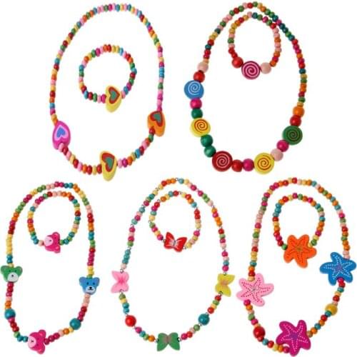 Princess Necklace Bracelet Jewelry Set Toddler Kids Costume Jewelry for Kids