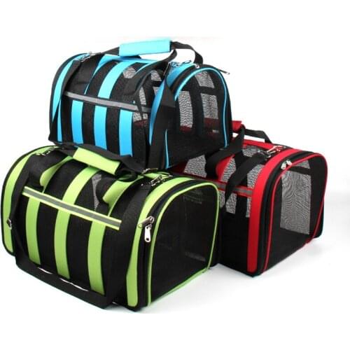 Portable traveling dog bag with four sides breathable mesh pet bag Portable foldable pet backpack cat handbag pet transport bag