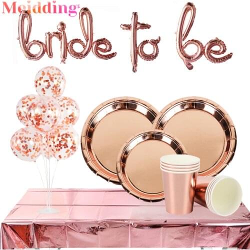 Bride To Be Wedding Tabe Decoration Party Disposable Tableware Adult 30th Birthday Bridal Shower Hen Bachelorette Party Supplies