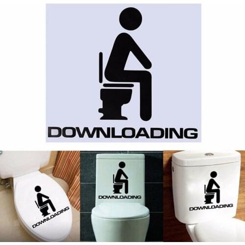Removable DIY Toilet Seat WC Bathroom Art Vinyl Home Decals Decor Wall Sticker