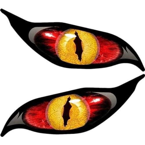 Evil Eye 2pcs/Pair Eyes Car Sticker Windshield Bumper Motorcycle Helmet Decal Vinyl Auto decoration Waterproof PVC