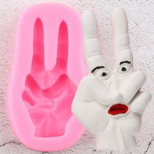 Halloween Hand Shape Silicone Mold DIY Lips Eyes Cupcake Topper Fondant Cake Decorating Tools Candy Chocolate Gumpaste Moulds
